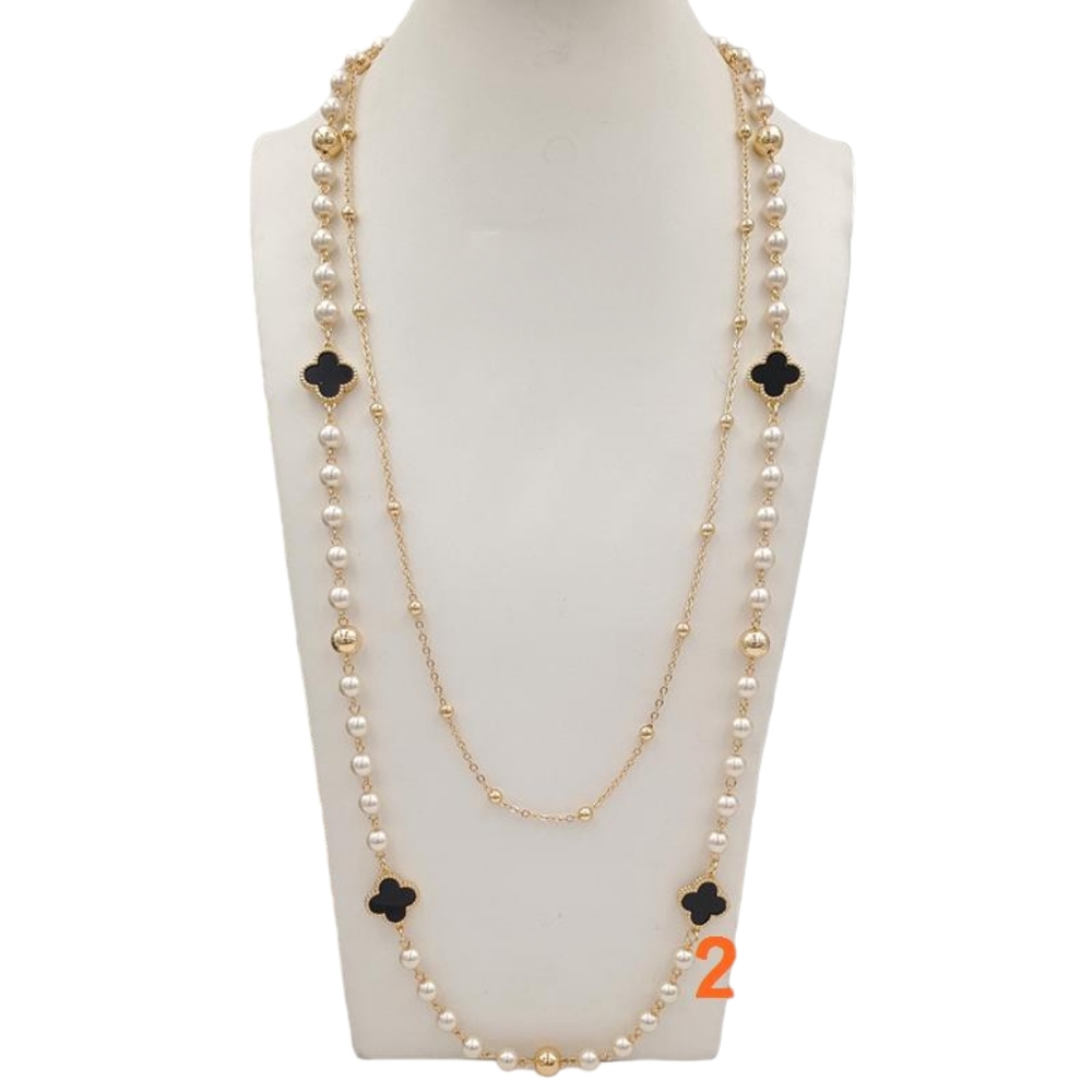 Pearl + Clover Elegant Necklace